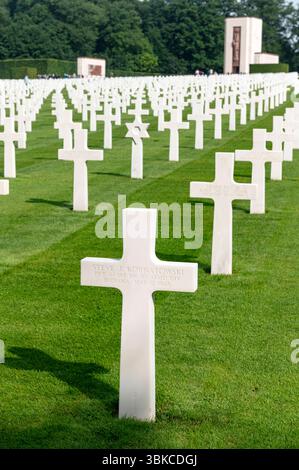 Hamm Luxembourg Juni 2025 Luxembourg American Cemetery and Memorial, ein amerikanischer Militärfriedhof im Zweiten Weltkrieg. Gräber, 2. weltkrieg, 2. weltkrieg, Soldaten, Schlacht, ardennen , Offensive, USA, USA, USA, usa, Amerika, historisch, Stockfoto