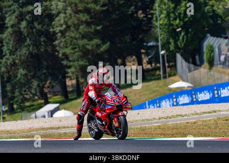 Vigonza, Padovak, Italien. Juni 2025. GRAN PREMIO ITALIA MOTOGP 2025 FRANCESCO BAGNAIA (DUCATI LENOVO TEAM) WÄHREND DES FREITAGS FREIEN TRAININGS Credit: Alessio Mazzocco/ZUMA Wire/Alamy Live News Stockfoto