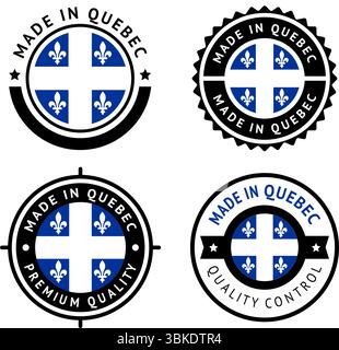 Nationalflagge von Québec, flaches Vektorsymbol Stock Vektor