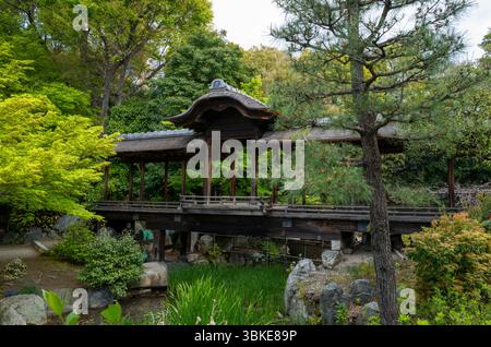 Shōseien-Garten - Kaito-Ro-Brücke in Kyoto Stockfoto