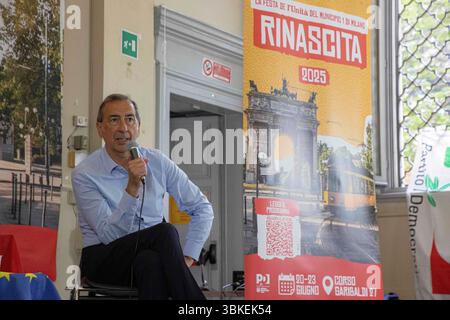 Mailand, Italien. Juni 2025. Nella foto Beppe Sala Sindaco di MilanoMilano - Italia - Cronaca Venerdì, 20 Giugno, 2025 (Foto di Marco Ottico/Lapresse) Municipio 1 Unity Festival Mailand - Italien - News Freitag, 20. Juni 2025 (Foto von Marco Ottico/Lapresse) Credit: LaPresse/Alamy Live News Stockfoto
