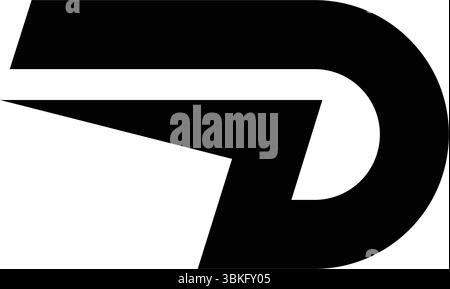 Letter d POWER Logo, einzigartiges Illustrationsdesign Stock Vektor