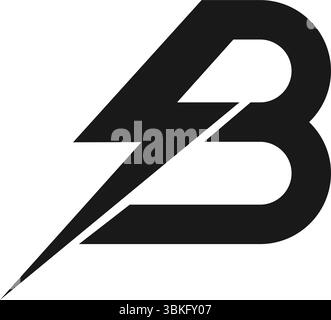 POWER-Logo mit Buchstabe b, einzigartiges Illustrationsdesign Stock Vektor