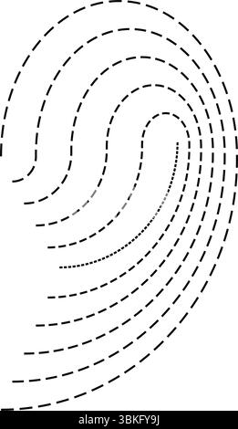 Fingerprint-Logo-Symbol-Illustration Stock Vektor