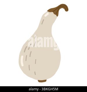 Herbstkürbis-Doodle-Illustration, Kürbis isoliert, Herbstkuschelfarbig Stock Vektor