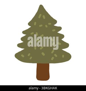 Herbstbaum-Doodle-Illustration, Herbstbaum isoliert, Herbst gemütlich Stock Vektor