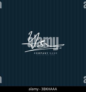 YS Initial Letter Signature Logovorlage – handgeschriebene Vektor-Logo-Vorlage Stock Vektor