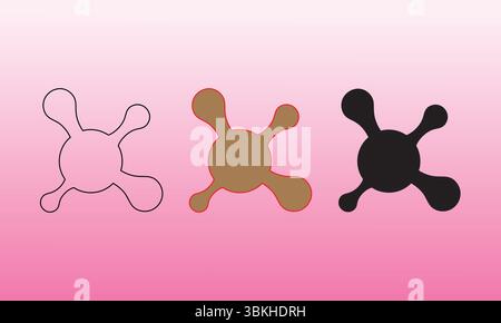 Abstraktes Verlaufsdesign mit einfachen figurativen Formen in Kontrastfarben Stock Vektor