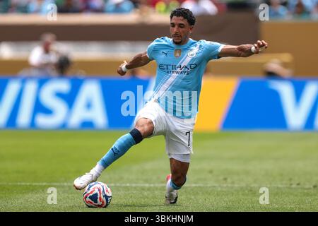Philadelphia, USA, 18. Juni 2025. Omar Marmoush von Manchester City während des Spiels Manchester City gegen Wydad AC FIFA Club World Cup im Lincoln Field Philadelphia. Der Bildnachweis sollte lauten: Jonathan Moscrop / Sportimage Stockfoto
