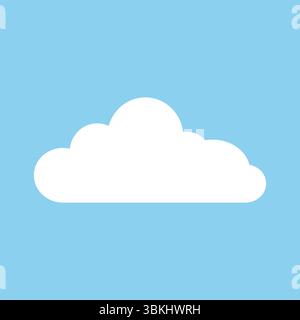 Abstraktes flaches Zeichentricksymbol auf blauem Hintergrund. Stock Vektor