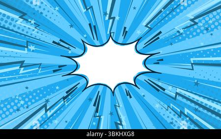 Vorlage für Vektor-Comic-Bücher. Vintage-Hintergrund für Superhelden-Comic-Poster. Stock Vektor