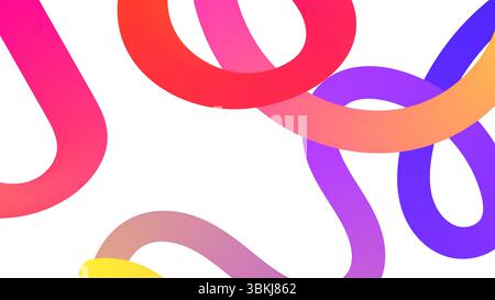 Abstrakte Formen mit glatten Wellenlinien, hellen Farben und verlaufenen Übergängen.Satz von Vektorgrafiken. Stock Vektor