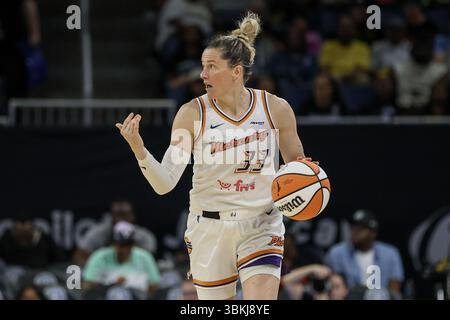 Chicago, USA. Juni 2025. Chicago, USA, 21. Juni 2025: Sami Whitcomb (33 Phoenix Mercury) spielt das Spiel zwischen den Chicago Sky und Phoenix Mercury am Samstag, 21. Juni 2025 in der Wintrust Arena, Chicago, USA. (KEINE KOMMERZIELLE NUTZUNG) (Shaina Benhiyoun/SPP) Guthaben: SPP Sport Pressefoto. /Alamy Live News Stockfoto