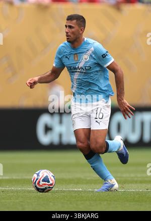 Philadelphia, USA. Juni 2025. Rodri von Manchester City während des Spiels Manchester City gegen Wydad AC FIFA Club World Cup im Lincoln Field Philadelphia. Der Bildnachweis sollte lauten: Jonathan Moscrop/Sportimage Credit: Sportimage Ltd/Alamy Live News Stockfoto
