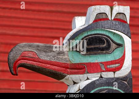 Totem Pole, Hoonah, Chichagof Island, Alaska, USA Stockfoto