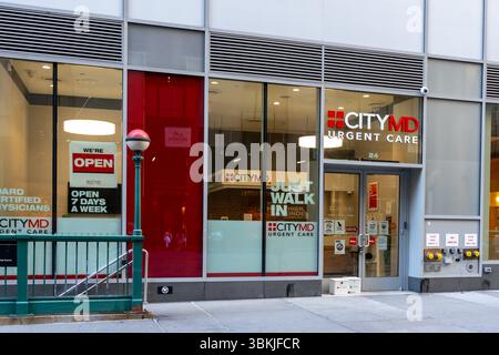 CityMD Financial District Urgent Care Center in New York Stock Exchange, 24 Broad St, New York, NY, USA Stockfoto