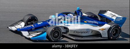 Elkhart Lake, Wi, USA. Juni 2025. DAVID MALUKAS (4) (USA) aus Chicago, IL, reist während eines Trainings für den XPEL Grand Prix auf der Road America in Elkhart Lake WI durch die Kurven. (Kreditbild: © Walter G. Arce Sr./ASP via ZUMA Press Wire) NUR REDAKTIONELLE VERWENDUNG! Nicht für kommerzielle ZWECKE! Quelle: ZUMA Press, Inc./Alamy Live News Stockfoto