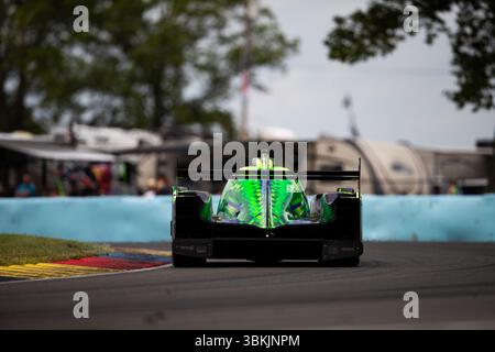 18 CHATIN Paul-Loup (fra), HEINEMEIER HANSSON David (dnk), LUTKE Tobi (CAN), ERA Motorsport, ORECA LMP2 07, #18, Action während der Sahlen's Six Hours of the Glen 2025, 6. Runde der IMSA WeatherTech Sportscar Championship 2025, vom 20. bis 22. Juni auf der Watkins Glen International in Watkins Glen, New York, USA - Foto Joao Filipe/DPPI Credit: DPPI Media/Alamy Live News Stockfoto