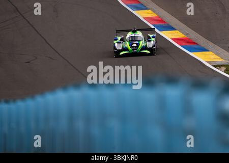 18 CHATIN Paul-Loup (fra), HEINEMEIER HANSSON David (dnk), LUTKE Tobi (CAN), ERA Motorsport, ORECA LMP2 07, #18, Action während der Sahlen's Six Hours of the Glen 2025, 6. Runde der IMSA WeatherTech Sportscar Championship 2025, vom 20. bis 22. Juni auf der Watkins Glen International in Watkins Glen, New York, USA - Foto Joao Filipe/DPPI Credit: DPPI Media/Alamy Live News Stockfoto