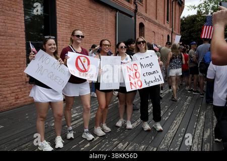14. Juni 2025 keine Könige marschieren und protestieren in Charlotte NC Stockfoto
