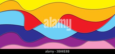 Hintergrund-Vektor-Illustration mit überlappenden Formen und einer verspielten Komposition Stock Vektor