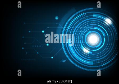 Innovation trifft auf digitale Technologie in einem abstrakten Hightech-Hintergrund für moderne Kommunikation, Vektorillustration Stock Vektor