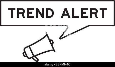 Megaphon-Symbol mit Sprechblase im Trendalarm auf weißem Hintergrund Stock Vektor