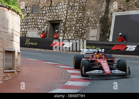 Monaco, 23. Mai 2025. Formel 1 Tag Heuer Grand Prix de Monaco 2025. Bild: #44 Lewis Hamilton (GBR) von Scuderia Ferrari HP in Ferrari SF-25 © Piotr Zajac/Alamy Live News Stockfoto