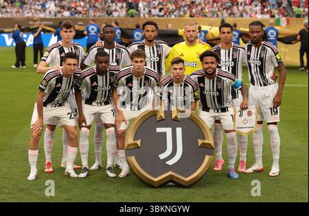 Philadelphia, USA. Juni 2025. Juventus Starterteam beim Spiel Juventus vs Wydad AC FIFA Club World Cup im Lincoln Financial Field, Philadelphia. Der Bildnachweis sollte lauten: Jonathan Moscrop/Sportimage Credit: Sportimage Ltd/Alamy Live News Stockfoto