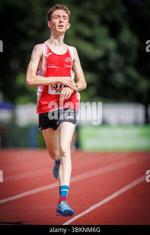 Duisburg, Deutschland. Juni 2025. Timo Krein (LAZ Rhein-Sieg); Nordrhein Meisterschaften am 22.06.2025 im Leichtathletikstadion Duisburg, Duisburg (Nordrhein-Westfalen). Quelle: dpa/Alamy Live News Stockfoto