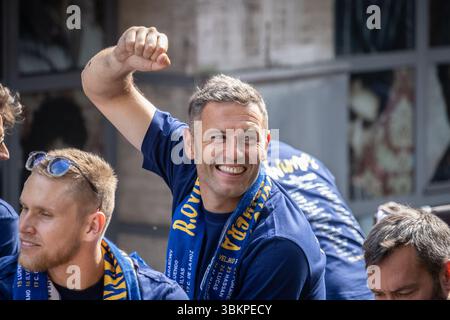 Oviedo, Spanien. Juni 2025. Diego Cervero, echter Oviedo Arzt und historischer Spieler. Quelle: Javier Fernández Santiago / Alamy Live News. Stockfoto