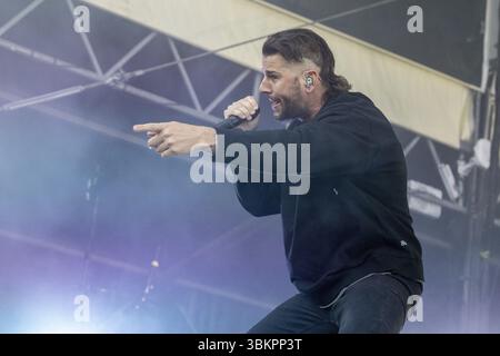 M. Shadows, (Matthew Charles Sanders), Sänger, Frontmann, Avenged Sevenfold, Progressive Metal Band, USA, Live Open Air beim Citadel Music Festival, Stockfoto