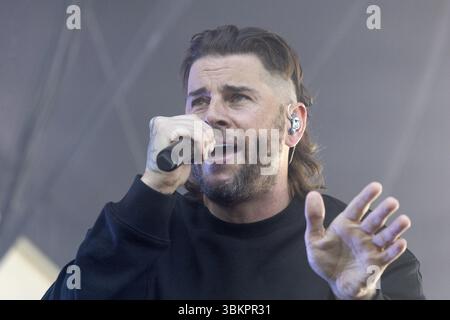 M. Shadows, (Matthew Charles Sanders), Sänger, Frontmann, Avenged Sevenfold, Progressive Metal Band, USA, Live Open Air beim Citadel Music Festival, Stockfoto