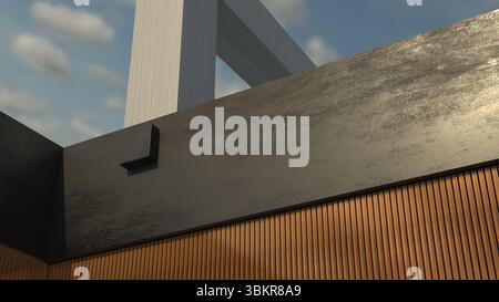 mockup Reklametafel Lath hölzerner Hintergrund Leere leeres Poster Banner Textur Werbung Marketing Verkauf Show Promotion Marketing Straße Mocku Stockfoto