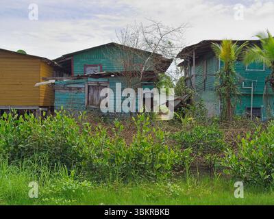 Bocas del Toro Panama - typisches Haus in Almirante oder Changuinola Stockfoto