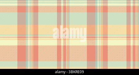 Skizzenstruktur nahtloses Textil, Reihe Vektor Stoff Hintergrund. Ruhiges Karomuster mit Karomuster in hellen und roten Farben. Stock Vektor