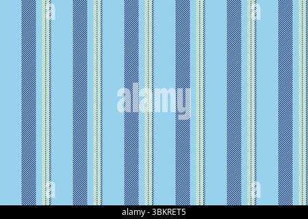Schöne vertikale Stoffstruktur, Vorhanglinien nahtloser Hintergrund. Teil Textilmuster Streifen Vektor in Cyan und Blau Farbpalette. Stock Vektor