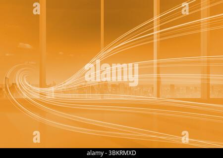 Orange abstrakte Wave-design Stockfoto