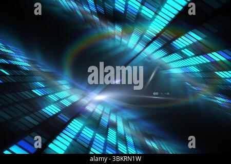 Digital generiertes cooles Disco-Design Stockfoto
