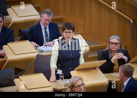 Edinburgh Schottland, Vereinigtes Königreich 18. Juni 2025. Tess White MSP im schottischen Parlament. Credit sst/alamy Live News Stockfoto