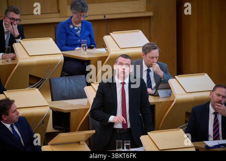 Edinburgh Schottland, Vereinigtes Königreich 18. Juni 2025. Douglas Ross, Schottische Konservative und Unionistische Partei, MSP für Highlands und Inseln im schottischen Parlament. Credit sst/alamy Live News Stockfoto