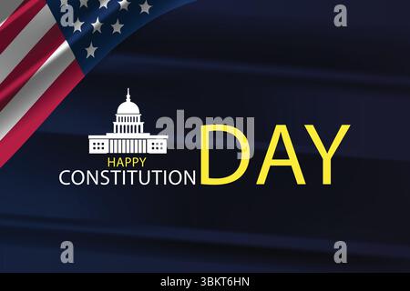 Tag der Verfassung zum Thema Freiheit und Regierungsführung am 17. September Stock Vektor