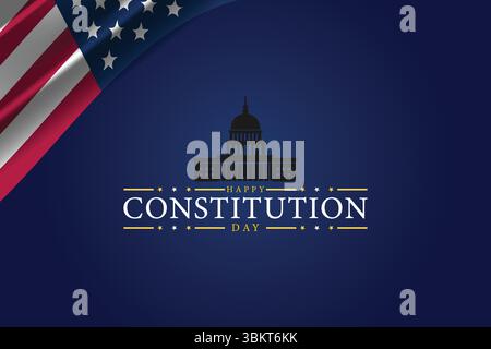 Frohe Feier zum Tag der Verfassung am 17. September Stock Vektor