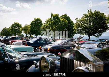 Oldtimer-Event auf Hohenpeissenberg, Bayern Stockfoto