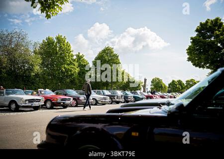 Oldtimer-Event auf Hohenpeissenberg, Bayern Stockfoto
