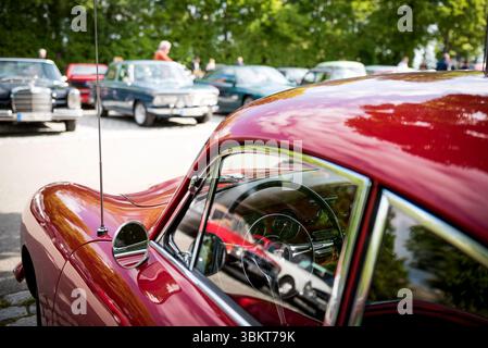 Oldtimer-Event auf Hohenpeissenberg, Bayern Stockfoto