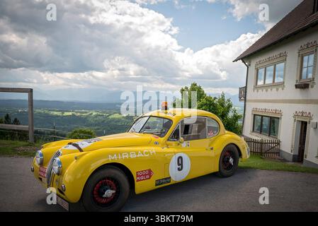 Oldtimer-Event auf Hohenpeissenberg, Bayern Stockfoto