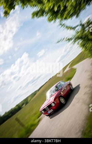 Oldtimer-Event auf Hohenpeissenberg, Bayern Stockfoto