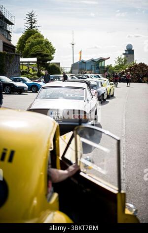 Oldtimer-Event auf Hohenpeissenberg, Bayern Stockfoto