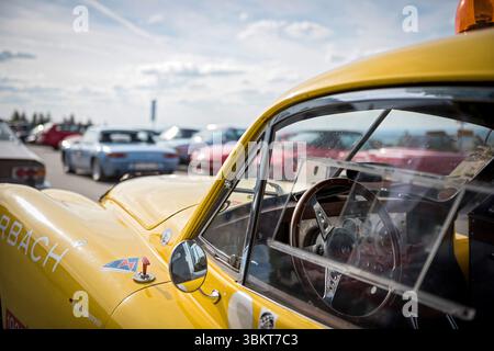 Oldtimer-Event auf Hohenpeissenberg, Bayern Stockfoto